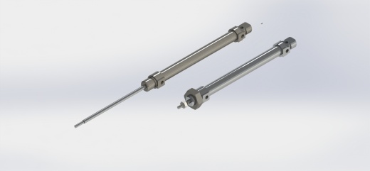 气动微圆柱气缸直径8x100和10x80mm缩略图